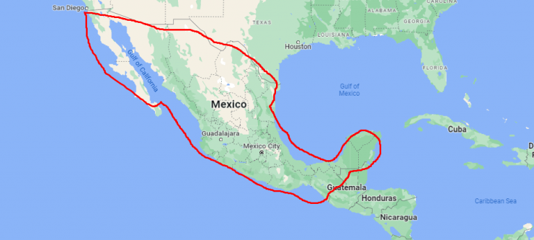 living in mexico map