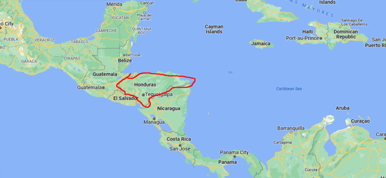 living in honduras map