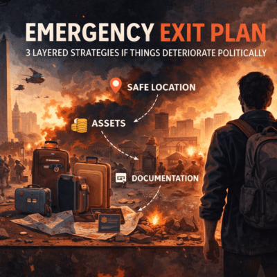 Emergency exit plan 3 layered strategies if things deteriorate politically