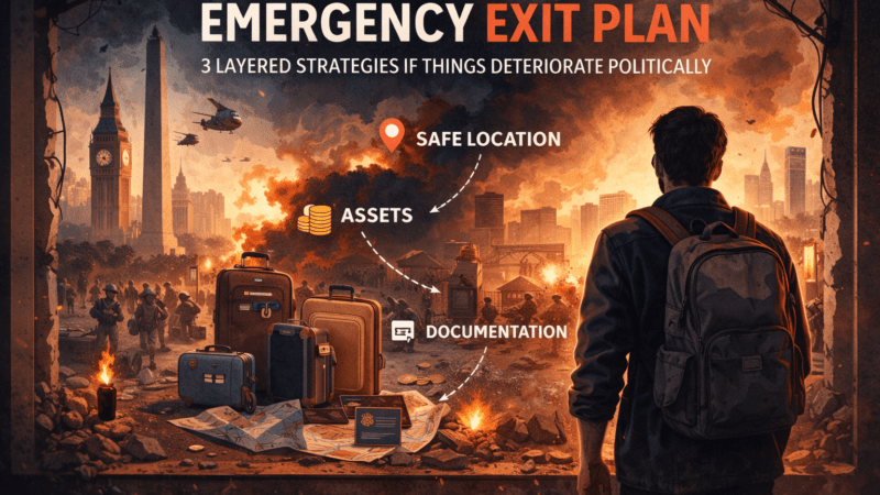 Emergency exit plan 3 layered strategies if things deteriorate politically