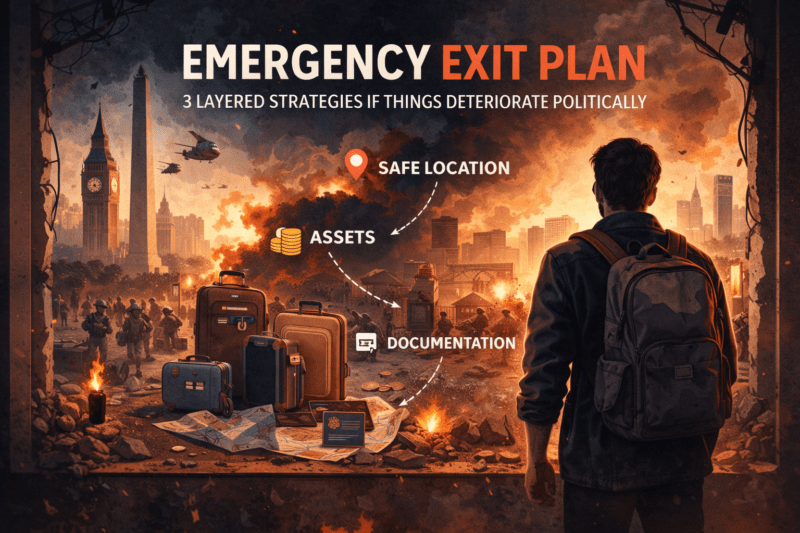 Emergency exit plan 3 layered strategies if things deteriorate politically