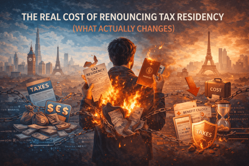 The Real Cost of Renouncing Tax Residency (What Actually Changes)